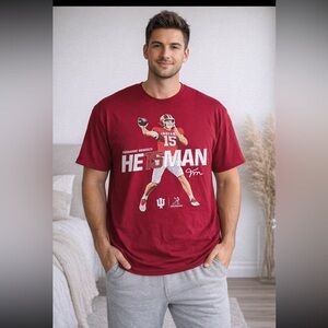 Athletes Thread Indiana Hoosiers “Heisman” Graphic T-Shirt – Red – Size XL